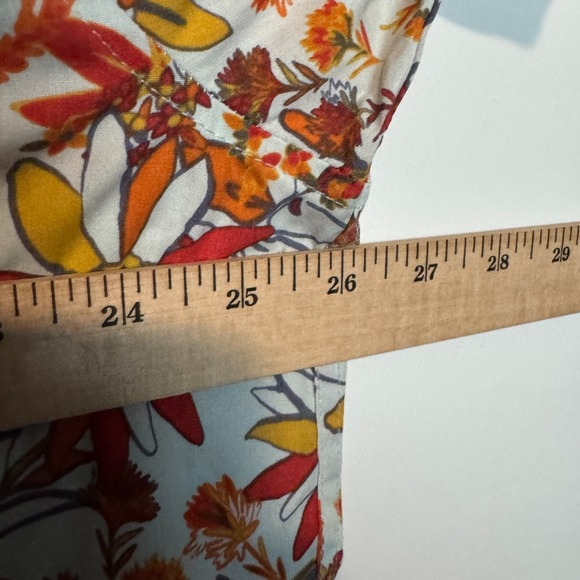 Stio Curtis Camp Shirt Mens XL Red Orange Floral Pearl Snap Western AOP Hawaiian - Picture 9 of 10